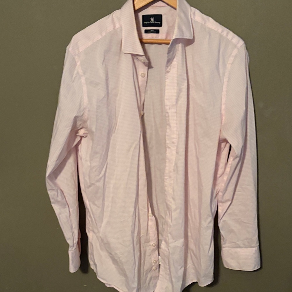 Psycho Bunny Men's Light Pink Striped Dress Shirt 16/32/33 A 2